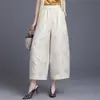 Pantalones Anchos de Verano Nuevos 2026, Pantalones Cropped de Nuevo Estilo Chino, Pantalones Casuales Sueltos para Mujeres Petites