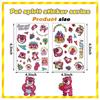 8 Pegatinas de Collage Decorativas de Oso Fresa de Dibujos Animados para Teléfono Móvil, Equipaje, Impermeables, DIY, Venta al por Mayor, Autorización Auténtica de Disney