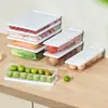 Caja de Almacenamiento de Plástico Transparente para Congelador de Refrigerador, Caja de Conservación de Alimentos, Frutas y Verduras con Tapa, Caja de Almacenamiento, Caja de Conservación para Refrigerador al por Mayor