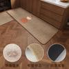Tapetes de Piso para Cocina Imitación Lino Transfronterizos Son Absorbentes de Agua, Absorbentes de Aceite, Antideslizantes, Resistentes a la Suciedad Doméstica y Resistentes al Desgaste, Tapetes de Pie Largos en Tira, Tapetes de Cocina