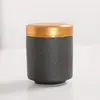 Miniatura Cerámica Pequeño Recipiente para Té Portátil Sellado Tarro de Almacenamiento para Polvo de Incienso y Ungüento, Caja de Empaque Vacía para Té Verde, Universal