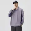 2025 Otoño Estilo Montaña Marca de Moda Holgada Secado Rápido Manga Larga Camiseta Americana Outdoor Funcional Media Cremallera Cuello Alto para Hombre