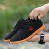 Zapatos deportivos para hombre con superficie de cuero, cómodos zapatos de artes marciales, zapatos deportivos para exteriores Tai Chi Kung Fu, cuero suave, suela blanda, zapatos casuales para hombre