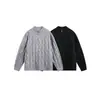 ANSWER ME Suéter Retro de Punto Trenzado para Invierno, Estilo Unisex para Parejas, Top de Punto con Cuello Henley, Prenda Base, M74