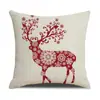 Funda de Almohada de Reno Navideño Estilo Moderno Sencillo Personalizable Estilo Nórdico Minimalista Cojín de Cintura Cómodo para el Hogar Amigable con la Piel