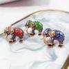 Broche de elefante con gota de aceite de aleación de estilo del sudeste asiático creativo transfronterizo, fabricantes de accesorios de ropa, ramilletes de animales.
