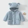 Sudaderas de otoño e invierno para bebés niños y niñas, chaqueta sudadera con capucha de forro polar elegante para niños, ropa para bebés para uso en exteriores