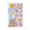 Ytpp Dibujos Animados Lindos Kapi Bara Pegatinas 3D Infantiles Panda Agitar Adhesivo Activado por Agua Pegatinas Decorativas para Diario