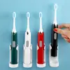 Hogar Baño Portacepillos de Dientes Eléctricos Estante de Almacenamiento sin Perforaciones Montado en Pared Tipo Ventosa de Pared Simple Bebé Familia