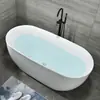 Bañera doméstica para baño para espacios pequeños, bañera independiente de acrílico de una sola persona para adultos, integrada sin costuras, de alta gama, para hoteles