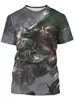 2026 Transfronterizo Tallas Grandes Temu Estampado Digital 3D Hombre Cuello Redondo Sudadera Camiseta de Manga Corta Moda Anime Personalidad