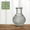 Jarrón Pequeño de Vidrio Vintage Personalizado Estilo Europeo en Relieve Calibre Pequeño Mini Jarrón Flores Secas Flor Arreglo Floral Transparente