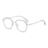Nuevas Gafas Poligonales Anti Luz Azul Ultra Ligeras Montura de Alambre Dorado para Hombre y Mujer Monturas Ópticas Versátiles Cristales Planos