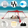 Toldo de Praia Lycra Transfronteiriço Proteção Solar Externa e Frescor Lycra Elástico em Quatro Lados Tenda Toldo para Acampamento à Beira-Mar