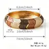 Bestseller transfronteiriço na Europa e América: Pulseira de design irregular em blocos de cores esmaltadas retrô criativas com design de bambu ondulado boêmio