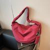 Bolsa de Lona Transfronteiriça para Mulheres, Moderna Grande Capacidade 2026 Nova Outono e Inverno Versátil Casual Ombro Transversal Bolsa Dumpling