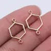 19x 13mm 0.4g multicolor venta caliente retro aleación de zinc accesorios conector conector de panal hexagonal