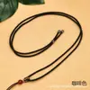 Cuerda para Collar DIY Colgante de Perla Roja tipo Cúpula Cordón Nudo de Seda Dorado Perla Roja tipo Cúpula Cadena para Suéter Cordón Cuerda Tejida a Mano