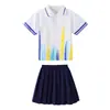 Uniformes de Jardín de Infancia de Verano, Ropa de Manga Corta de Secado Rápido, Ropa de Rendimiento Estilo Universitario, Uniformes de Clase de Primer Grado, Uniformes de Escuela Primaria