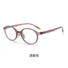 Gafas de nerd retro literarias marco ovalado transfronterizo marco de plástico y acero lentes planas gafas graduadas de moda para mujer 93627