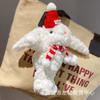 Decoración de Pastel de Navidad Lindo Bufanda Sonrojada Oso de Peluche Oso de Peluche Nochebuena Regalo de Navidad