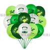 Paquete de Globos de Látex de Dinosaurio de 12 pulgadas Decoración de Fiesta de Cumpleaños Infantil de la Jungla Juego de Globos Transparentes con Lentejuelas Estampadas