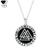 Knn-1186 Collar con Símbolo Vikingo Triángulo Retro Estilo Europeo y Americano, Cadena de Clavícula de Nicho de Alta Gama