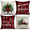 Capas de almofada de Natal outono e inverno transfronteiriças, capas de almofada de sofá, almofadas decorativas de linho estampadas, atmosfera de Natal no atacado