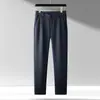 2025 Nuevos Pantalones Casuales para Hombre Pantalones de Vestir para Viajes de Negocios Estilo Coreano de Moda Caídos Elásticos Versátiles Pantalones Largos