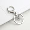 Acessórios de jóias DIY material artesanal 30mm chaveiro fecho de lagosta 8 palavras virar chaveiro quatro correntes penduradas conjunto de três peças