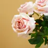 Rosa Artificial de Rama Única Decoración de Boda Flor Artificial Accesorios para Diseño de Fotografía Flor Decorativa Flor Falsa