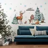 Adesivo de Parede Animais da Floresta de Inverno Animais Pinheiro Autoadesivo Pintura Jardim de Infância Quarto Decoração de Parede de Inverno Natal Adesivo