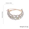 Colar Geométrico Exagerado com Pedras Cheias Europeu e Americano para Mulheres Moda Personalidade Formato de Gota Gargantilha Venda Quente Transfronteiriça Corrente para Clavícula Choker