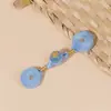 Botón Qipao nuevo estilo nacional chino botón de rana hilo tejido a mano envuelto en hilo bobina de cuenta dorada incienso doble botón cola larga botón de tela de una sola letra accesorios