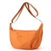 Nova Bolsa Transversal de Ombro Único em Tecido de Nylon para Mulheres, Bolsa de Ombro Pequena Casual Leve em Tecido Liso, Bolsa para Chaves, Bolsa Casual Feminina