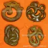 Colgante Hueco de Jade Xiu Natural Tallado Dragón del Zodiaco, Mono, Serpiente, Caballo, Adorno de Jade Retro Estilo Chino, Accesorio Decorativo