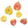 Micro-Paisagem Fruta Criativa Cor Sólida Toranja Meio Descascada Decoração DIY Chaveiro de Saco Surpresa Pequenos Enfeites para Carro Resina