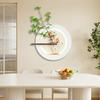 Pintura Decorativa de Restaurante Estilo Crema, Plantas Verdes Hidropónicas, Pintura de Arenisca, Sensación de Alta Gama, Luminoso, Se Puede Usar como Pintura de Pared de Fondo para Comedor