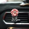 Perfumador de ar para carro de margarida fofa, clipe de aromaterapia para saída de ar, decoração de carro, perfume para saída de ar de carro feminino, frasco vazio