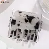 Nuevo Elegante Pinza Pequeña de PVC con Estampado de Leopardo Degradado para Peinados Semirecogidos, Pinza para Flequillo, Accesorio para el Cabello Lateral, Accesorio para el Cabello, Pinza de Tiburón al por Mayor