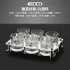 Conjunto para Casa de Copos de Aguardente Estilo Japonês de Luxo Leve 0,1kg, Copos de Destilados Transparentes Espessados Criativos de Alto Valor para Atacado Comercial