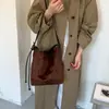 Bolso de mano versátil de moda, estilo retro nuevo, bolso de hombro, bolso tipo cubo, bolso de gran capacidad, bolso tote, bolso cruzado para mujer