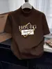 Camiseta de algodón puro de manga corta con cuello semi-alto, elegante y estilosa, para mujer, corte ajustado, casual y versátil, adecuada para otoño