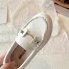 Zapatos de caminar de suela blanda para niños de primavera y otoño, mocasines para niñas, mocasines de estilo británico, zapatos casuales de cuero para niños, zapatos de estudiante