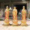 Estación de los Tres Santos Occidentales Guanyin a Templo del Buda de Resina Adornos 1.3 metros 1.6 metros 1.8 metros 2 metros 2.8 metros