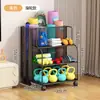 Cesta de Almacenamiento para Esterillas de Yoga, Estante de Almacenamiento para Equipos Deportivos y de Fitness en Casa, Estante de Almacenamiento Doméstico para Rellenar Espacios para Bádminton y Baloncesto