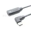 Cable de Extensión Tipo C Macho Codo de 90 Grados a Tipo C Hembra Cable de Datos Tipo C con Doblez Lateral