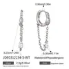 Aretes Europeos y Americanos Wanxing, Aretes de Acero Inoxidable con Circonita, Estilo Clásico de Alta Gama Transfronterizo, Aretes de Lujo Ligero de Nicho para Mujeres, Venta al por Mayor