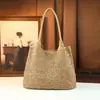 Bolso de Playa de Nicho 2026 Nuevo Original Estilo Pastoral Artístico Bolso de Hombro Único Bolso de Mano Casual Tejido a Mano para Mujer