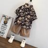 Traje de Playa Nuevo 2026 para Niños Camisa Elegante de Verano Conjunto de Dos Piezas Ropa Estilo Hawaiano para Vacaciones en la Costa